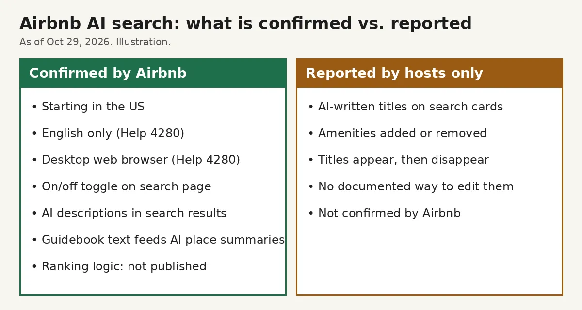 Two-column chart: confirmed by Airbnb vs reported by hosts only